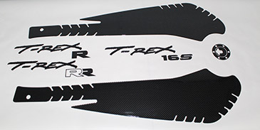 T-REX carbon fiber stickers